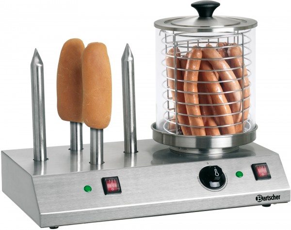 Hot-Dog-Gerät mit 4 Toaststangen