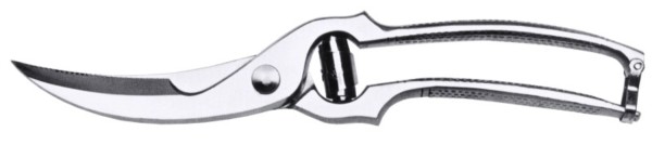 Geflügelschere mit Pufferfeder, gebogene Form, 25cm