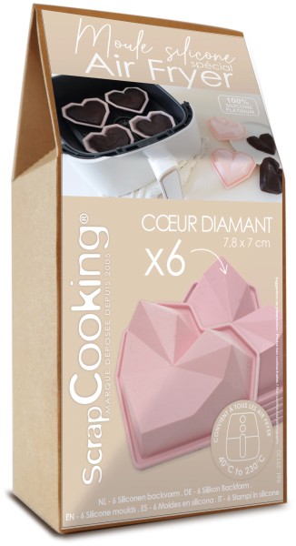 6er Set Backform für Heissluftfritteuse Herz