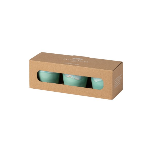 3er Set Grespresso Geschenkbox Espresotasse 70ml aqua