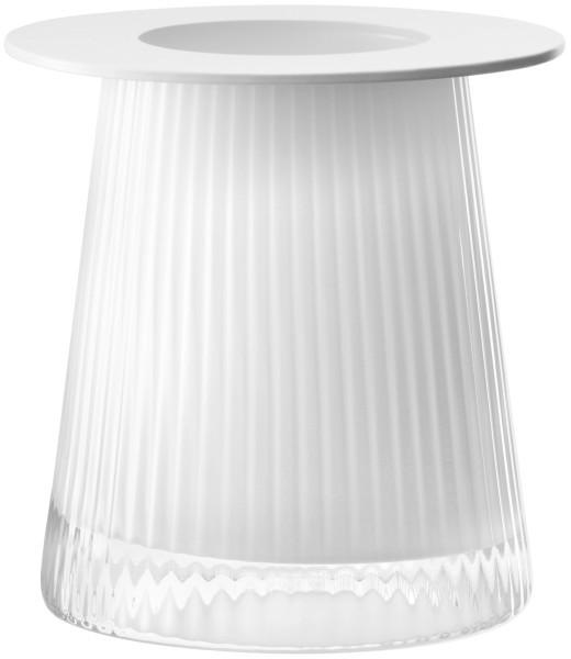 Beacon Windlicht / Vase H14cm weiss chalkweiss