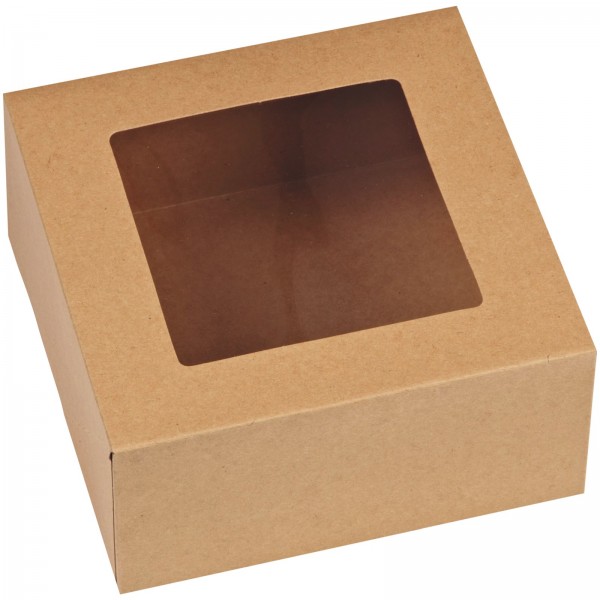 Cupcake Box für 4 Stück, Natur