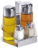 Menage Salz u. Pfeffer, Essig u. Öl 4tlg.