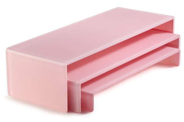 3er Set Sweety Tablar für Buffet rosa Nacryl