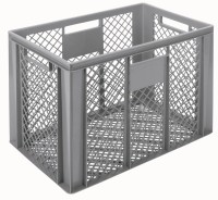 Behälter grau 60x40x42.6cm Standard Boden u.Wände perforiert