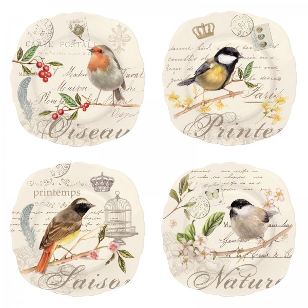 Oiseau 4er Set Dessertteller Ø20 cm in GB