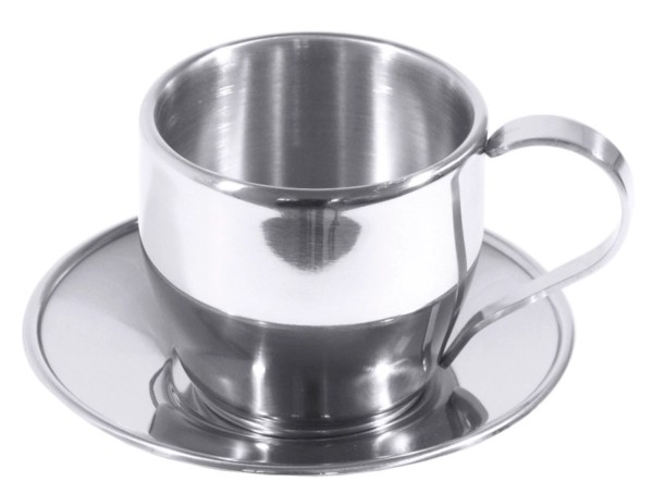 Kaffee-/Cappuccinotasse 0,18 l mit Untertasse, Doppelwandig