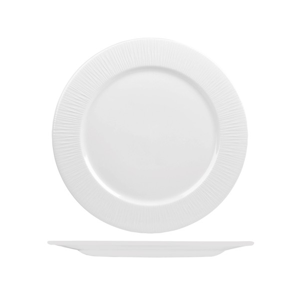 Bamboo White Teller flach Fahne schmal 23.4cm