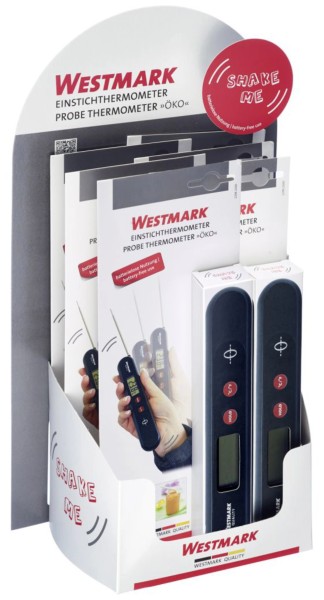 Display mit 8 Stk. Einstichthermometer