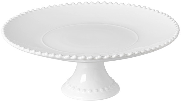 Pearl Tortenplatte auf Fuss D34cm H12.8cm weiss