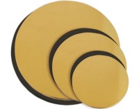 6er Set Untersetzer für Kuchen gold/schwarz D14/ 18/ 22cm