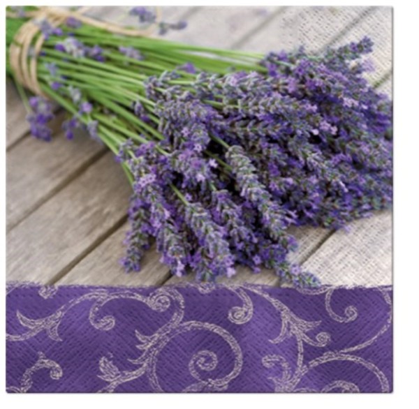 Servietten Lunch 20x Lavendel, 33x33cm