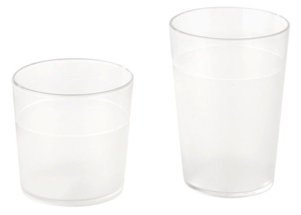 Glas klar PC D7cm H7cm 0.17lt geschirrspülfest -30°C/+130°C
