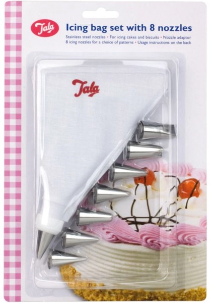 Spritzbeutel Set m. 8 Aufsätzen auf Karte