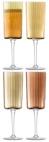 4er Set Gems Champagnerglas 210ml bernstein assort.
