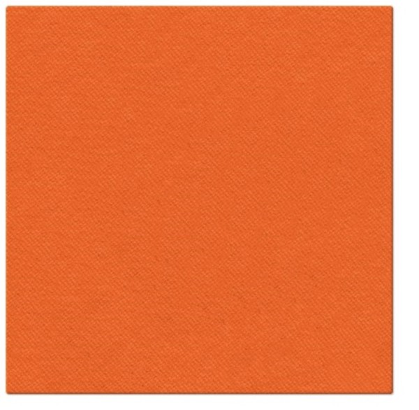 Servietten Dinner 50x Unifarbe orange, 40x40cm
