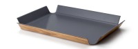 Tablett rutschfest grau, 45x34 cm