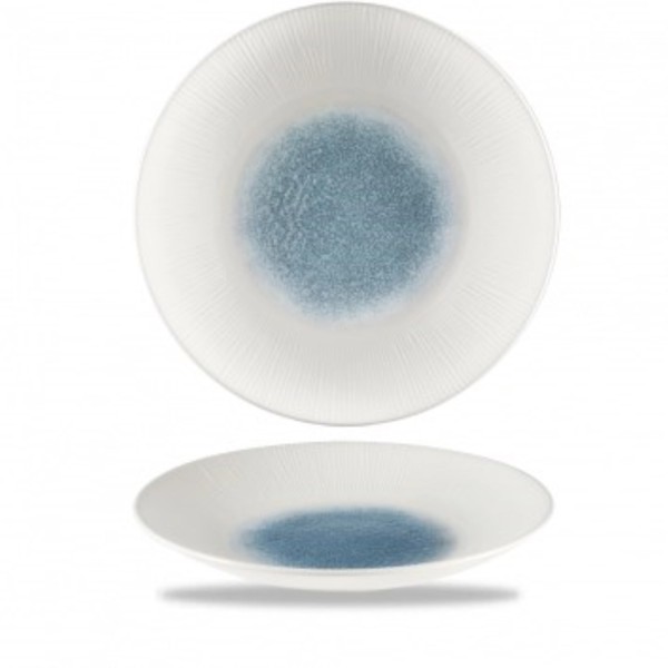 Bamboo Raku Topaz Blue Coupe Teller tief 28.1cm