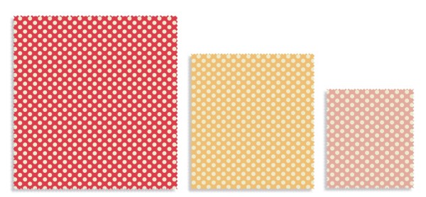 3er Set Bienenwachstücher, S-M-L