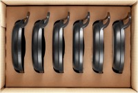 6er Set Mini Auflaufformen rund, 16cm, schwarz, Gusseisen