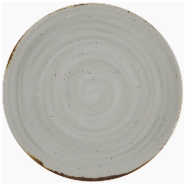 Rustico Teller flach coupe D24cm taupe