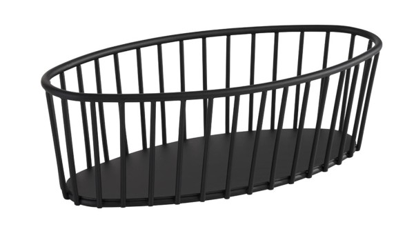 Korb Urban 21cmx10cm oval H7cm, schwarz