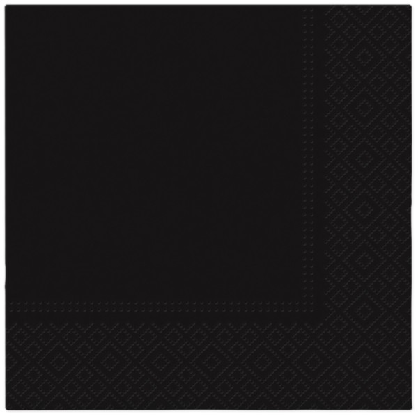 Servietten Lunch 20x Unicolor black 33x33cm