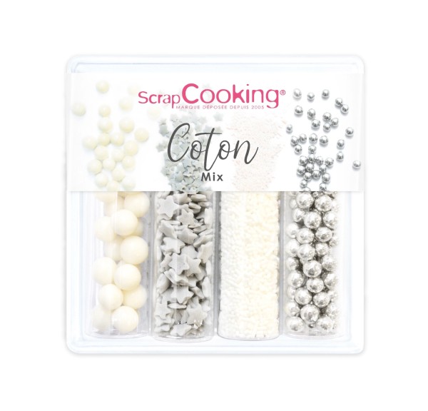 4er Set Zuckerstreusel Mix Mix Cotton silber 61g