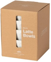 Latte Bowls Set 4 Latte Schalen 15 weiss