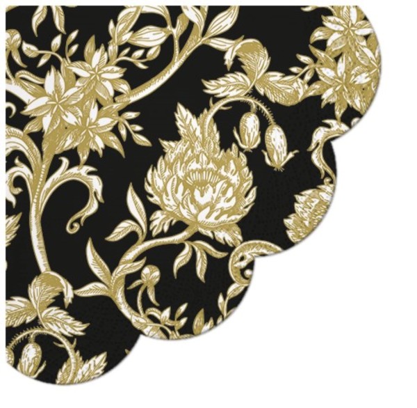 Servietten Round 12x Barocke Blumen D 32cm
