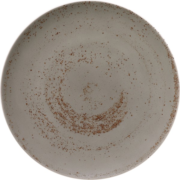 Pottery Unique Lightgrey Teller flach rund coupe 30cm