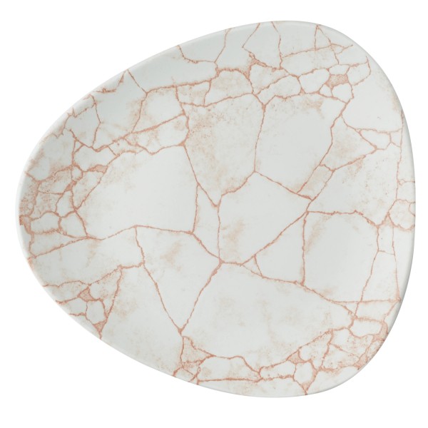 S.P. Kintsugi Coral Triangel Teller flach 22.9cm