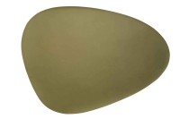 Tischset moosgrün, Leder, 30.5x39cm, oval