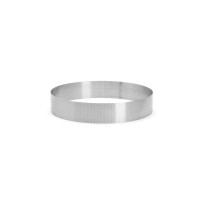 Backform perforiert rund D24cm H4.5cm Edelstahl