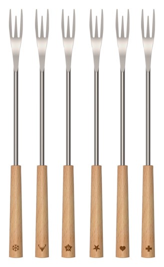 Fonduegabeln 2in1 Wood 6er Set