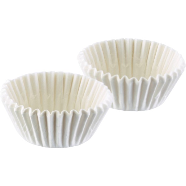 100 Pralinenförmchen aus Papier, weiss