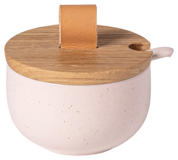 Pacifica Zuckerdose m. Deckel und Löffel D9.2cm marshmallow