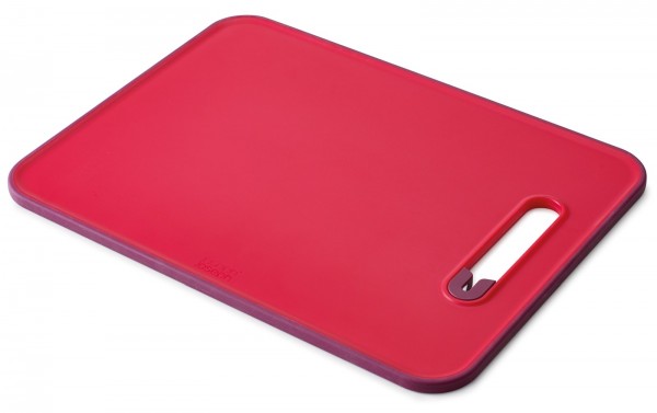 Slice&Sharpen Brett m. Schärfer, rot 37.5x28.5x2.5 cm