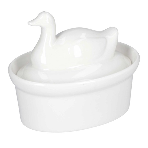 Casserole Ente mit Deckel 16x11cm