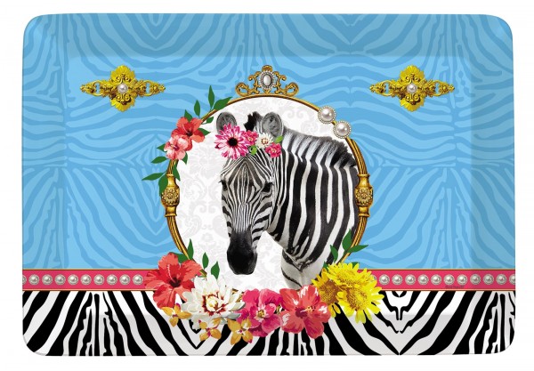 Fancy Animals "Zebra" Tablett 21.5x16 cm
