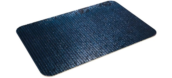 Playground NARA Platte eckig Relief schwarz 30x18cm H1.6cm