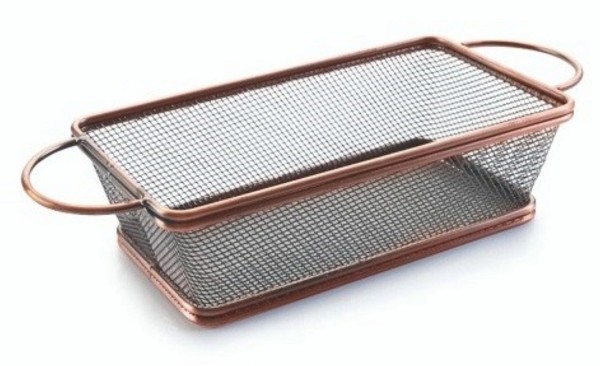 Korb rechteckig bronze 21x11x6cm mit 2 Griffen