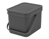 Abfallbeh. Sort&Go grey 6l