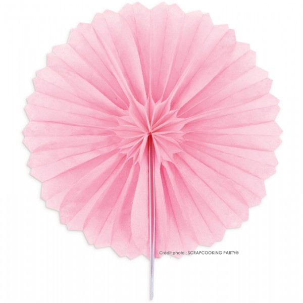 Dekokugeln Alveolenrosette klein 3 Stk. Papier rosa Ø15cm