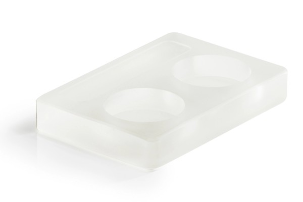 Ice Tablett für Pfeffer & Salz 12.5x8.5x2cm weiss Nacryl