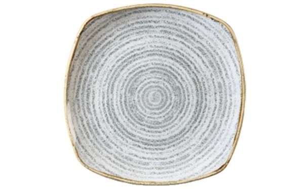 S.P. Homespun Stone Grey Teller flach quadratisch 21.5cm