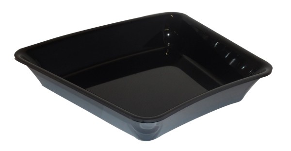 Salatschüssel gerundet 22.5Grad 26.5x22x5cm schwarz