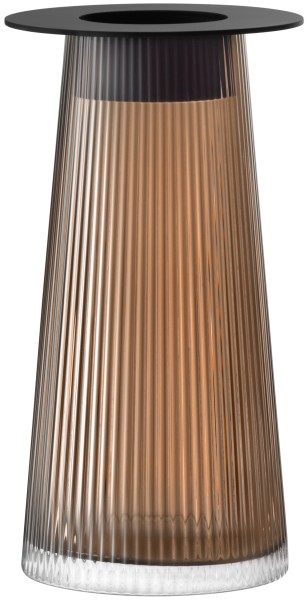 Beacon Windlicht / Vase H30cm taupe jet black