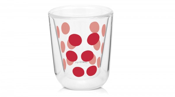 Dot Dot Espressoglas rot, doppelwandig 7.5 cl