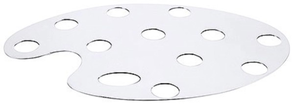 Malerpalette 18/10, 36x24 cm - 11 Löcher/Ø 3cm